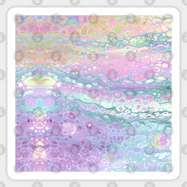 Acrylic Paint Pour in Pastel Colors Sticker by thesnowwhyte